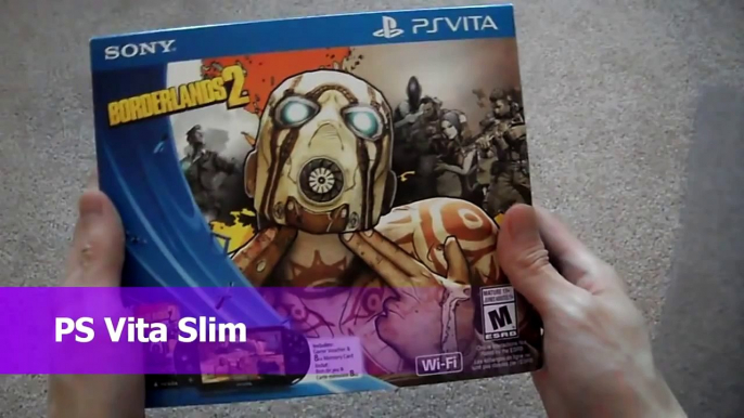 Unboxing Playstation Vita Slim 2000 Borderlands 2 Bundle Clear plastic Case Screen Protect