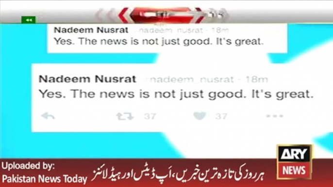 Nadeem Nusrat Tweet on Altaf Hussain Case, 1st February 2016