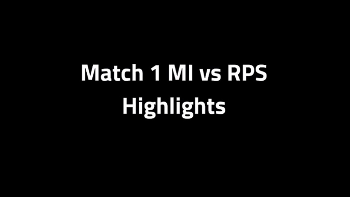 IPL 2016 Highlights – Match 1 MI vs RPS Highlights