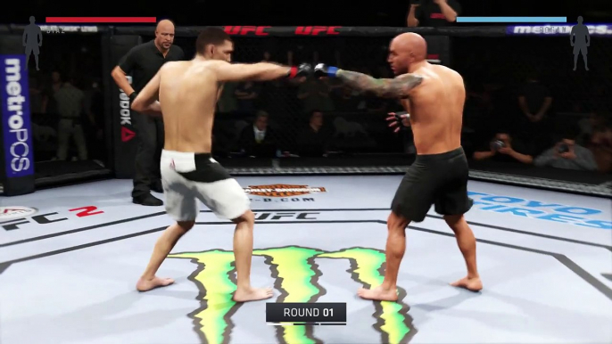 EA UFC 2 (Xbox One) - Nick Diaz vs Joe Rogan (Secret Unlockable Fighter)