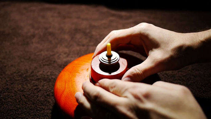 A Levitating Top, Inside a Bubble, Filled With Smoke… For Science!