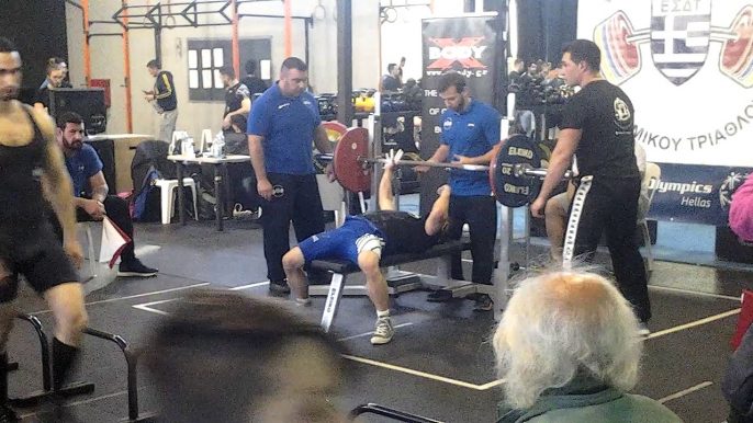 Hellenic Challenge II, 3rd attempt Bench 115kg, Open -75kg