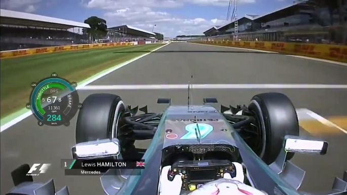 Lewis Hamilton Q3 Pole Position Lap Great British GP 2015