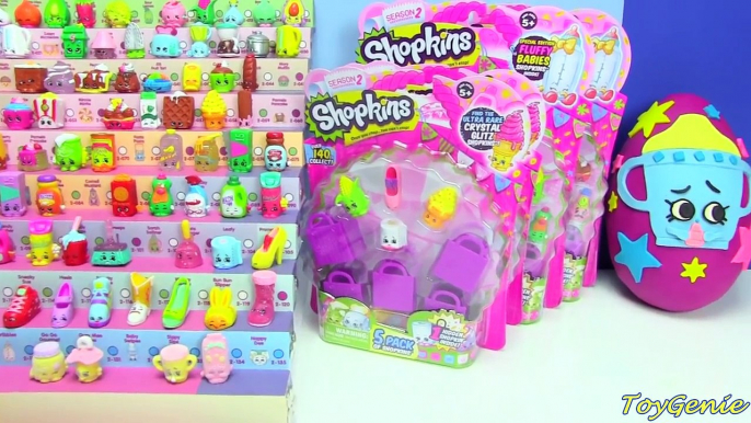 Shopkins Fluffy Baby Sippy Sips Play Doh Surprise Egg Crystal Glitz 5 and 12 Packs