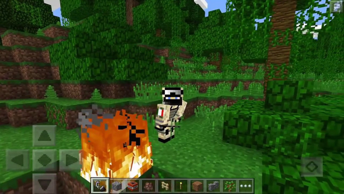 Minecraft Pocket Edition 0.14.0 [Truco] Como hacer un LANZALLAMAS en MCPE!!!