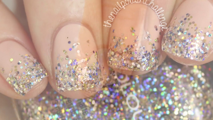 Wedding Nails Art -Simple Wedding Nails - Bridal Nails -Wedding Nails -   DIY WEDDING INSPIRED NAIL ART_ Glittery Gradient Tips