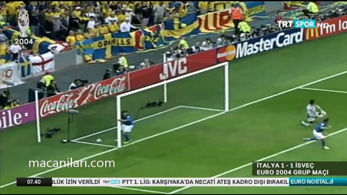 18.06.2004 - UEFA EURO 2004 Group C Matchday 2 Italy 1-1 Sweden - Avrupa Futbol Şampiyonası İtalya 1-1 İsveç