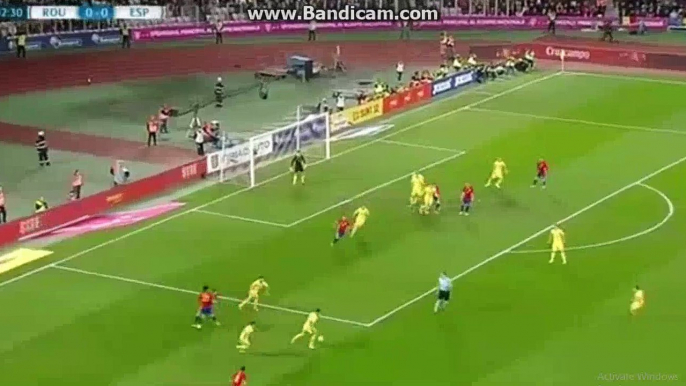 Spain 1st BIG Chance Romania 0-0 Spain 27-03-2016