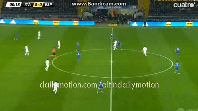 Italy 1st Big Chance - Italy vs Spain - Friendly Match - 24.03.2016