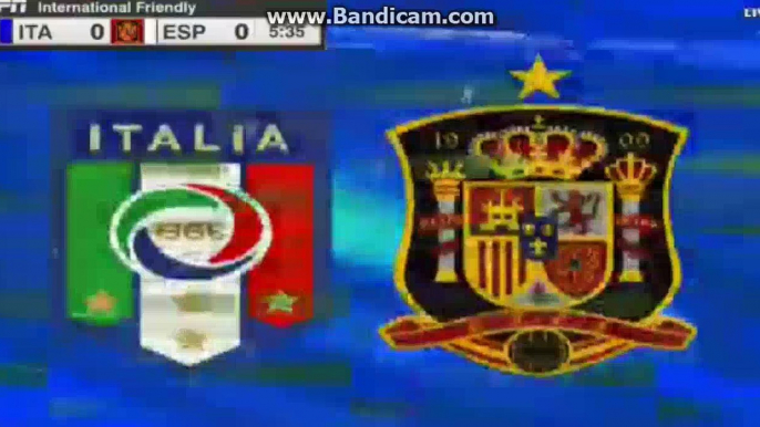 Spain 1st BIG CHANCE TO SCORE - SPAIN 0-0 ITALY 24-03-2016