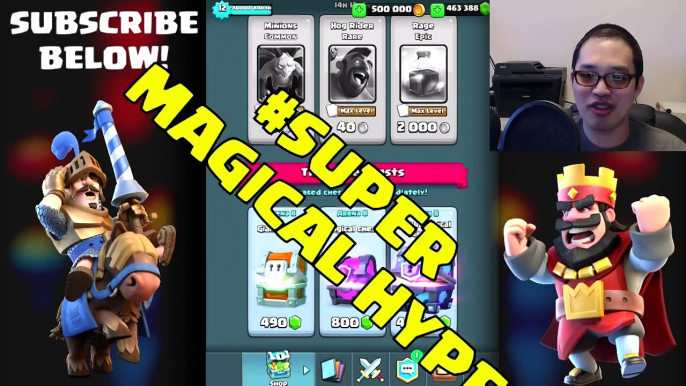 Clash Royale 100 SUPER MAGICAL CHESTS OPENING | BUYING / GEMMING LEGENDARY CARDS UNLOCKED