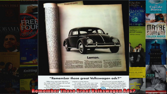 Remember Those Great Volkswagen Ads