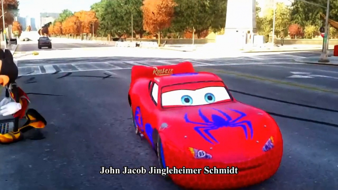 Cars Spiderman Nursery ♪ John Jacob Jingleheimer Schmidt ♪ Spiderman and Hulk & Mickey Mouse Cars