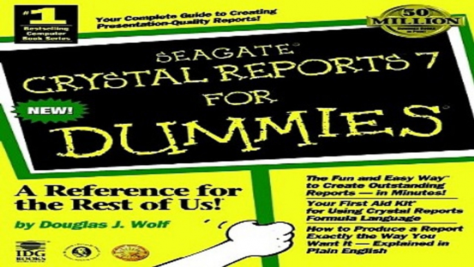 Read Seagate Crystal Reports 7 For Dummies Ebook pdf download