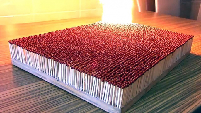6000 Match Chain Reaction - Amazing Fire Domino!!!