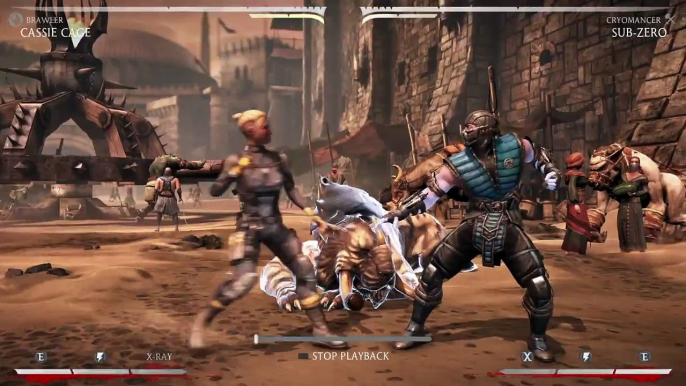 Mortal Kombat X Cassie Cage brawler combos