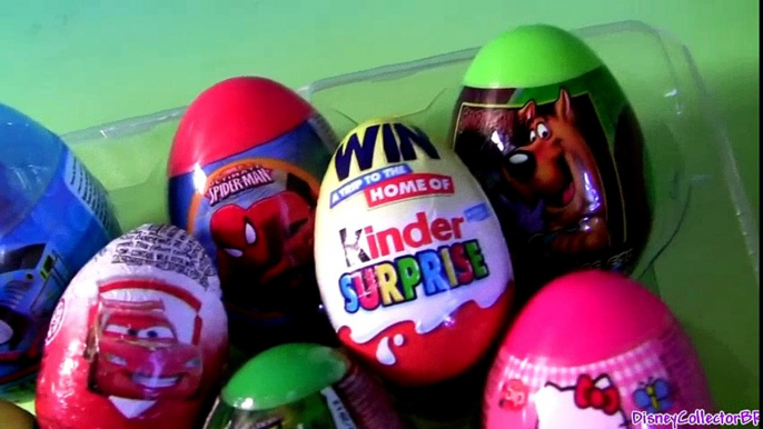 8 Kinder Surprise Eggs Thomas SHREK Disney Cars Pixar Toy Story 3 Kinder Sorpresa Scooby-Doo toys  Scooby Doo