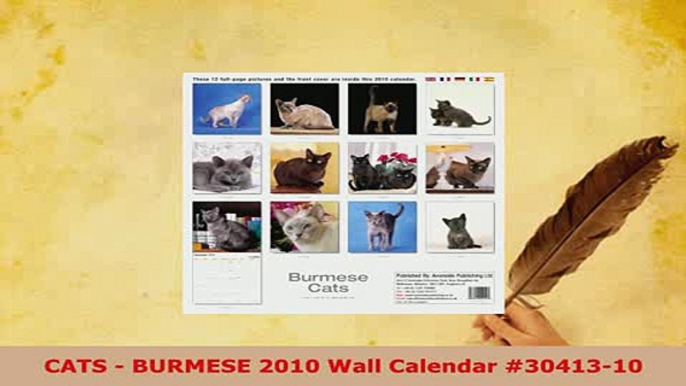 PDF  CATS  BURMESE 2010 Wall Calendar 3041310 PDF Online