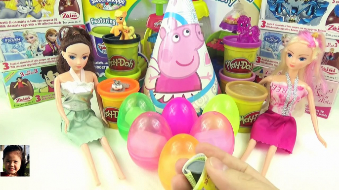 DISNEY SURPRISE EGGS !!! Kinder peppa pig español Mickey Tom Jerry MY LITTLE PONY Barbie d