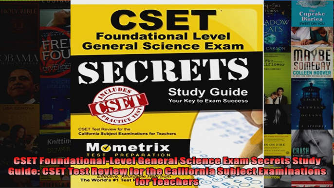 CSET FoundationalLevel General Science Exam Secrets Study Guide CSET Test Review for the