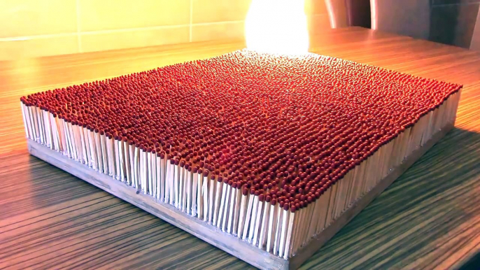 6000 Match Chain Reaction - Amazing Fire Domino!!!