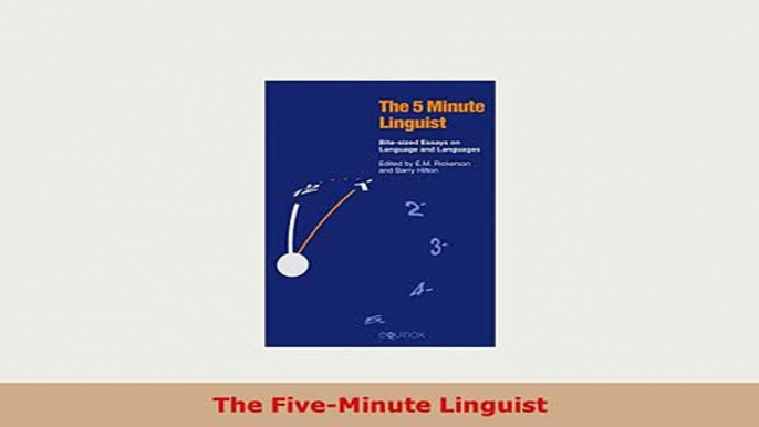 PDF  The FiveMinute Linguist Read Online