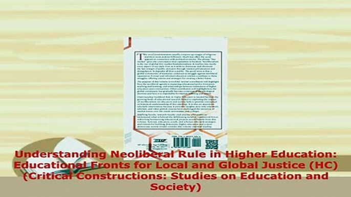 PDF  Understanding Neoliberal Rule in Higher Education Educational Fronts for Local and Global PDF Full Ebook