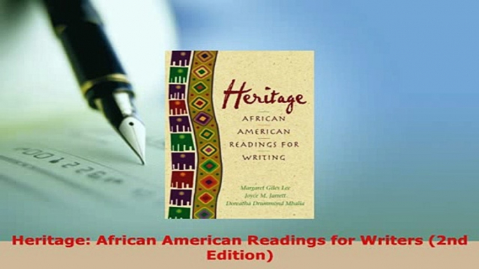 PDF  Heritage African American Readings for Writers 2nd Edition Download Online