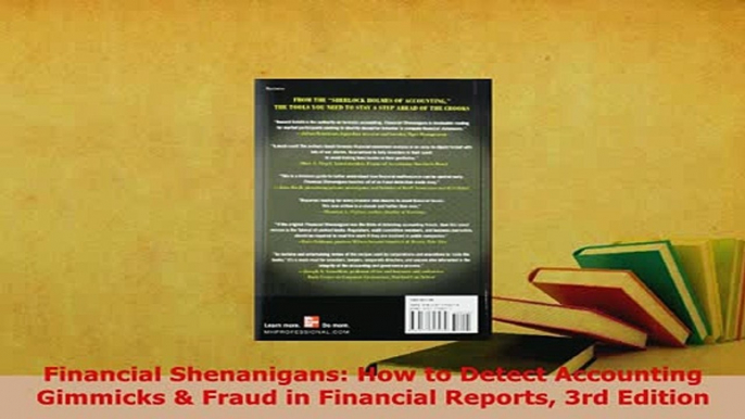 PDF  Financial Shenanigans How to Detect Accounting Gimmicks  Fraud in Financial Reports 3rd Read Full Ebook