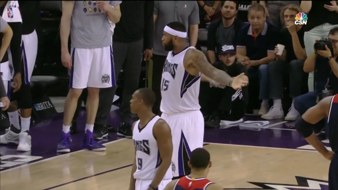 DeMarcus Cousins & Rajon Rondo Get Technical Fouls _ Wizards vs Kings _ March 30, 2016 _ NBA