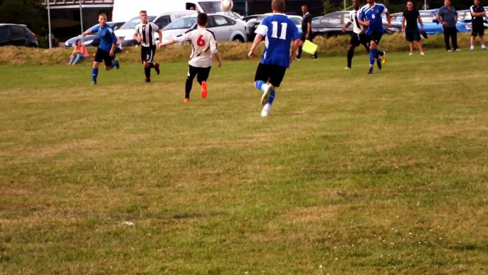 #2 2 and Jason Foster's shot from a yard inside the Royals' half beats the 'keeper Dan Spencer