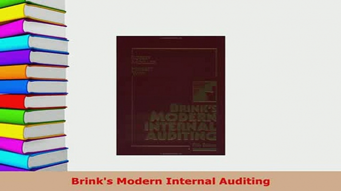 PDF  Brinks Modern Internal Auditing Download Full Ebook