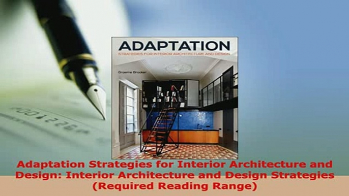 PDF  Adaptation Strategies for Interior Architecture and Design Interior Architecture and Ebook