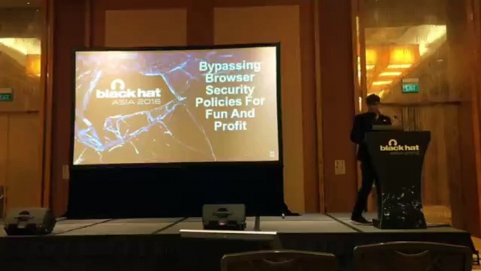 Pakistani Cybersecurity Researcher Rafay Baloch spoke on Bypassing Browser Security Policies at Black Hat Asia 2016