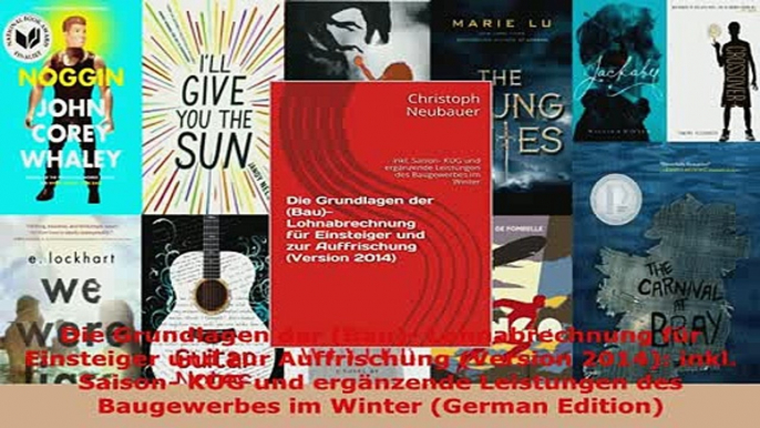 PDF  Die Grundlagen der Bau Lohnabrechnung für Einsteiger und zur Auffrischung Version Read Full Ebook