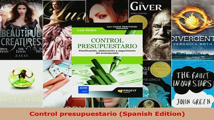 PDF  Control presupuestario Spanish Edition Read Online