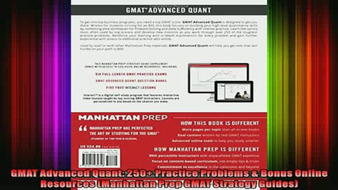 READ book  GMAT Advanced Quant 250 Practice Problems  Bonus Online Resources Manhattan Prep GMAT Full Free