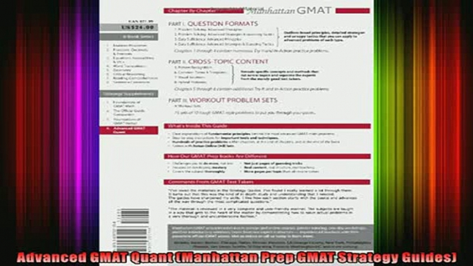 READ book  Advanced GMAT Quant Manhattan Prep GMAT Strategy Guides Full EBook