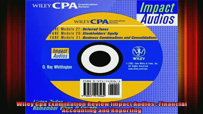 READ book  Wiley Cpa Examination Review Impact Audios  Financial Accounting and Reporting Full Free