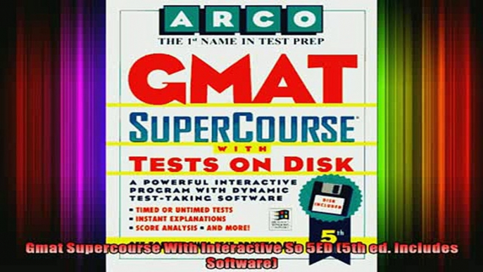 READ Ebooks FREE  Gmat Supercourse With Interactive So 5ED 5th ed Includes Software Full EBook