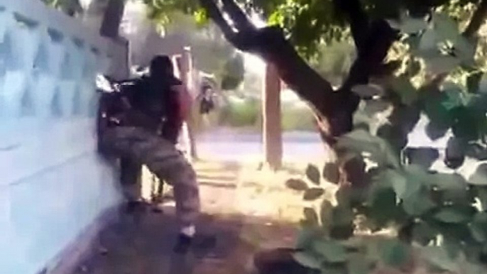 Ukraine War  pro Russian separatists fight Ukrainian soldiers in the town of Ilovaysk