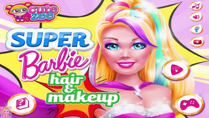 Super Barbie Hair and Makeup - Barbie Super Hero Games for Kids