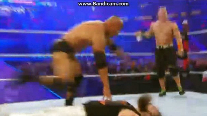 Wrestlemania 32 The Rock people's elbow to Bray Wyatt