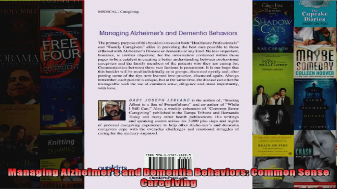 Managing Alzheimers and Dementia Behaviors Common Sense Caregiving