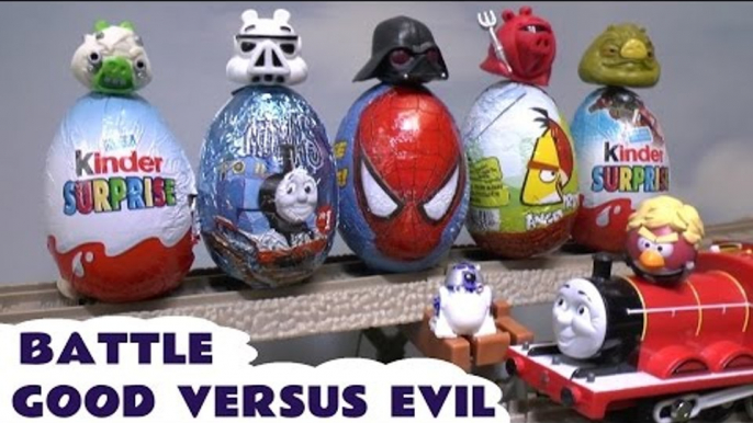 Angry Birds Surprise Eggs Star Wars Thomas & Friends Good Versus Evil Kinder Surprise Toys Battle