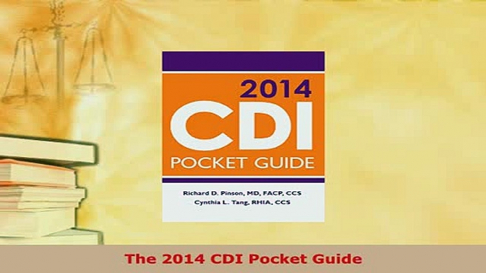 Download  The 2014 CDI Pocket Guide Free Books