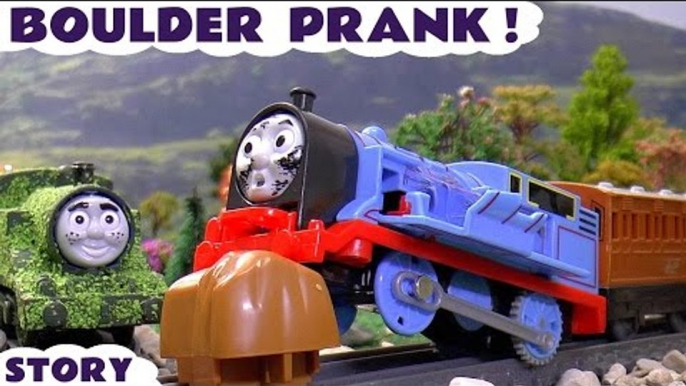 BOULDER PRANK --- Join Tom Moss, Thomas and Friends in this Funny Accident Rescue Prank story, Featuring Play Doh, Diggin Rigs and many more family fun toys! Second Half features Thomas in Minecraft Land, with Monsters Inc., Minions, Batman, Disney Cars