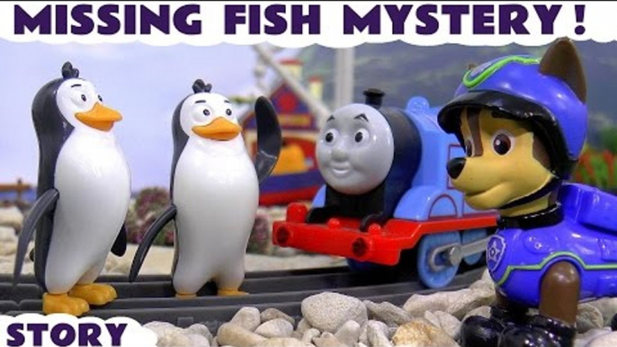 MISSING FISH MYSTERY! --- Join Super Spy Chase from Paw Patrol and Thomas and Friends as they find out why the fish are disappearing in this fun toy story, Featuring Penguins, Bullstrode and many more! Second half features Mickey Mouse and Play Doh