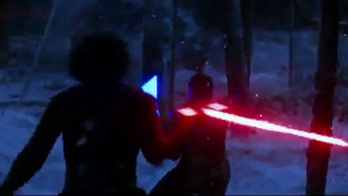 Star Wars The Force Awakens Finn y Rey vs Kylo Ren