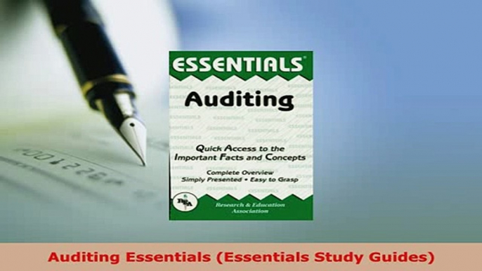 Read  Auditing Essentials Essentials Study Guides Ebook Free